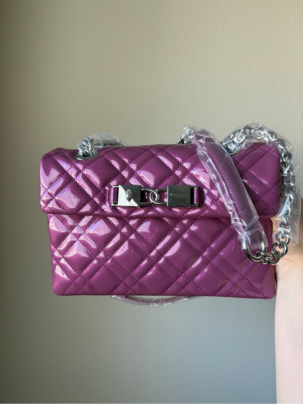Kurt geiger Kingsley quilted leather bag, medium, new